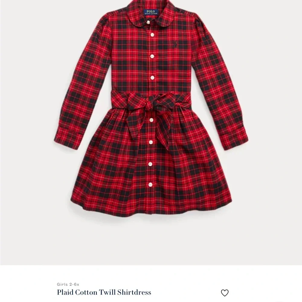 Ralph Lauren Cotton Tartan Plaid Dress Button Down‎ Sleeves Pockets